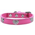 Mirage Pet Products Crystal Heart Dog CollarBright Pink Size 14 87-06 BPK14